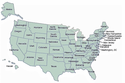 Mappa degli USA