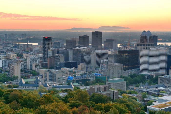 Vista di Montreal dal Mont Royal
